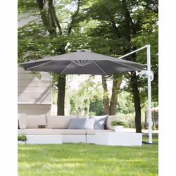 Cantilever Parasol 300 cm SAVONA Dark Grey Grey