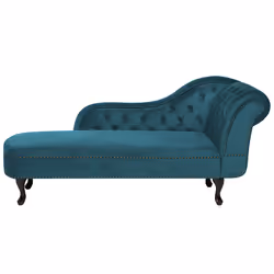 Right Hand Chaise Lounge NIMES Velvet Teal