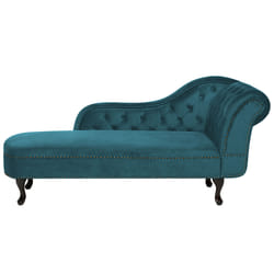 Right Hand Chaise Lounge NIMES Velvet Teal