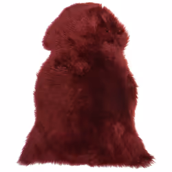 Sheepskin Rug Dark Red ULURU