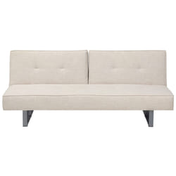 Sofa Bed DUBLIN Fabric Light Beige 3 Seater