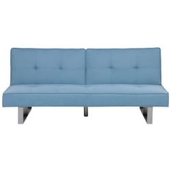 Sofa Bed DUBLIN Fabric Light Blue 3 Seater