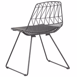 Set of 2 Dining Chairs HARLAN Metal Black