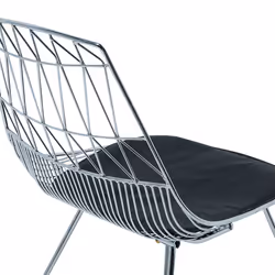 Set of 2 Dining Chairs HARLAN Metal Silver