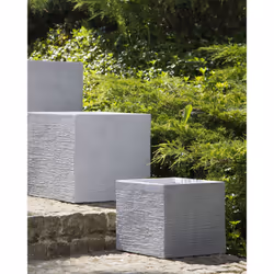 Flower Pot Fibre Clay White 30 x 30 x 28 PAROS - Additional view 9