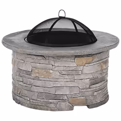 Grill Fire Pit TAMBORA Concrete Grey