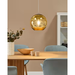 Glass Pendant Lamp Gold ASARO