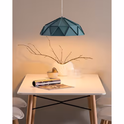Metal Pendant Lamp Turquoise SENIA