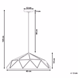Metal Pendant Lamp Pink SENIA