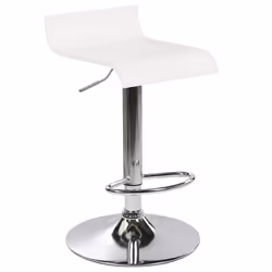 Set of 2 Bar Chairs VALENCIA Swivel White