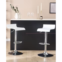 Set of 2 Bar Chairs VALENCIA Swivel White - Additional view 4