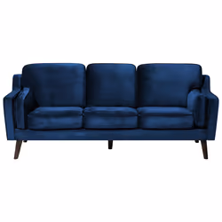 Sofa LOKKA Velvet Navy Blue 3 Seater