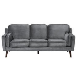 Sofa LOKKA Velvet Dark Grey 3 Seater