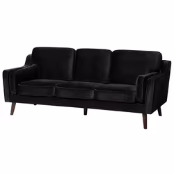 Sofa LOKKA Velvet Black 3 Seater