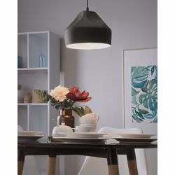 Metal Pendant Lamp Black EVINOS