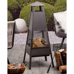 Fire Pit YASUR Metal Black - Additional view 4