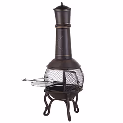 Grill Fire Pit TACORA Metal Black