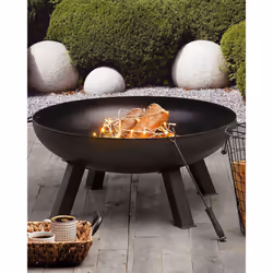 Fire Pit SEMPU Metal Black