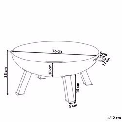 Fire Pit SEMPU Metal Black