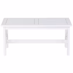 Garden Dining Table BALTIC 55 cm 100 cm Acacia Wood White