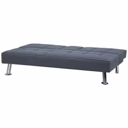 Sofa Bed ROXEN Fabric Dark Grey 3 Seater - Additional view 4