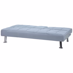 Sofa Bed ROXEN Fabric Light Grey 3 Seater - Additional view 4