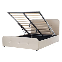 Ottoman Bed Fabric RENNES 140 x 200 cm (EU Double) Beige