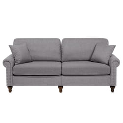 Sofa OTRA Fabric Light Grey 3 Seater