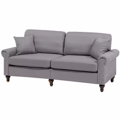 Sofa OTRA Fabric Light Grey 3 Seater