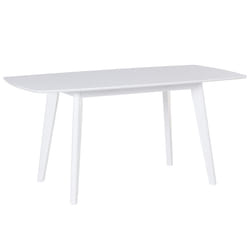 Extending Dining Table SANFORD White 120/160 cm 80 cm
