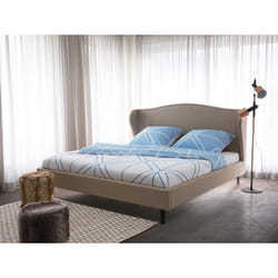 Bed - Super King Size Bed Frame - Upholstered - COLMAR - Beige, 180x200cm