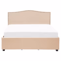 Bed with Storage Drawers Fabric MONTPELLIER 160 x 200 cm (EU King Size) Beige