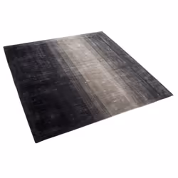 Viscose Rug 200 x 200 cm Grey and Black ERCIS