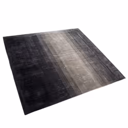 Viscose Rug 200 x 200 cm Grey and Black ERCIS