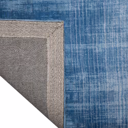 Viscose Rug 140 x 200 cm Grey and Blue ERCIS