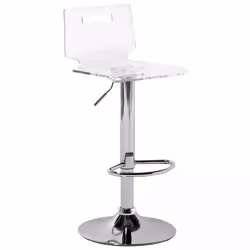 Set of 2 Bar Chairs MALTA Swivel Transparent