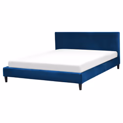 Bed Velvet FITOU 160 x 200 cm (EU King Size) Dark Blue