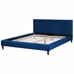 Bed Velvet FITOU 160 x 200 cm (EU King Size) Dark Blue