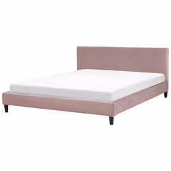 Bed Velvet FITOU 180 x 200 cm (EU Super King) Pink