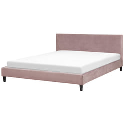 Bed Velvet FITOU 180 x 200 cm (EU Super King) Pink