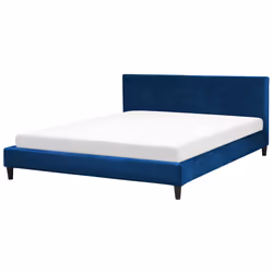 Bed Velvet FITOU 180 x 200 cm (EU Super King) Dark Blue