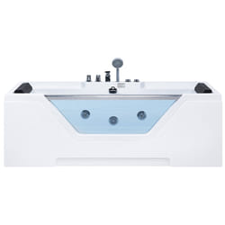 Corner Hot Tub with LED GRENADA 1700 x 800 mm White