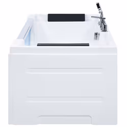 Corner Hot Tub with LED GRENADA 1700 x 800 mm White