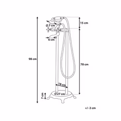 Freestanding Bathtub Faucet HEBBE Silver