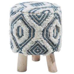Footstool AGRA Wool White