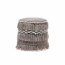 Cotton Pouffe Beige NOIDA