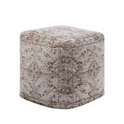 Cotton Pouffe Taupe MEERUT