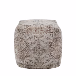 Cotton Pouffe Taupe MEERUT
