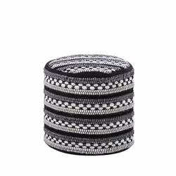 Pouffe Black and White GUNTUR
