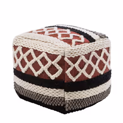 Cotton Pouffe Multicolour SAGAR